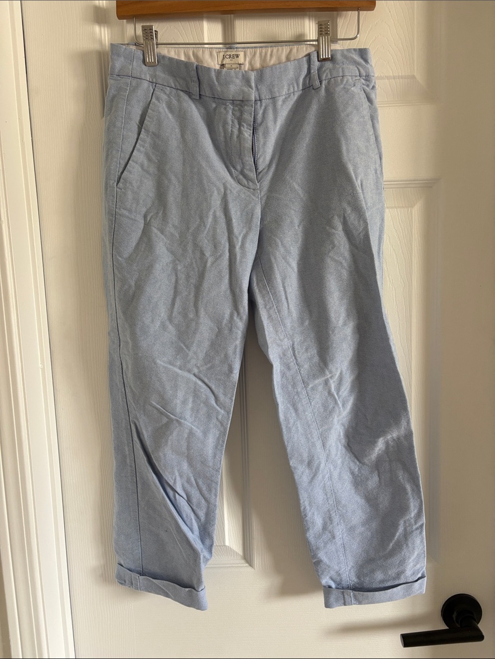 J. Crew Pale Blue Cropped Pants - Picture 2 of 4